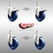 Service Caster 4 Inch 316SS Solid Polyurethane 3/8 Inch Threaded Stem Caster Lock Brake, 2PK SS316TSTTL20S414-SPUS-381615-2-S2 - alternate 1